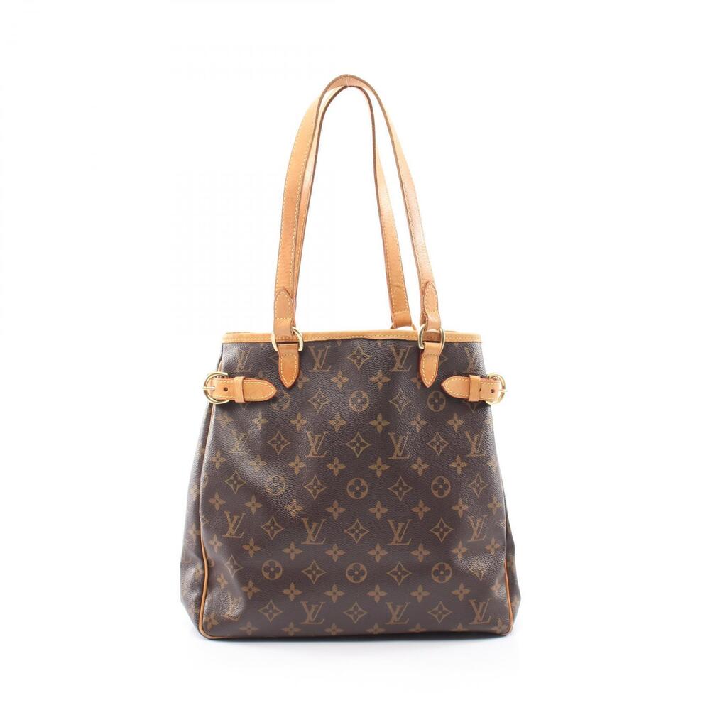 Louis Vuitton Batignolles Vertical Tote Bag Canvas Leather Monogram Brown